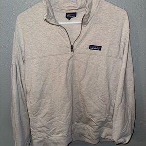 Patagonia Women's Cream Quarter-Zip Sweatshirt